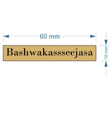 CombiCraft LABEL 6 - Graveerstrookjes met 3M Tape in 60x10mm met 1 regel gravering