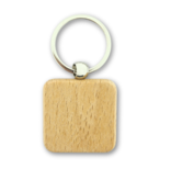 CombiCraft Houten sleutelhanger vierkant met logo 40x40mm - per 1 stuk