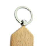 Blanco houten sleutelhanger huis 35x45mm - per 1 stuk