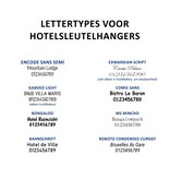 Extra graveerplaatje voor de Canary en Canary Warf  hotel sleutelhanger - per 1 stuk