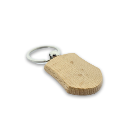 CombiCraft Blanco houten sleutelhanger schild 32x45mm - per 1 stuk
