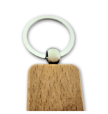 Blanco houten sleutellabel rechthoek 27x80mm - per 1 stuk