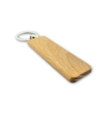 Blanco houten sleutellabel rechthoek 27x80mm - per 1 stuk