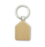 CombiCraft Houten sleutelhanger huis met logo 35x45mm - per 1 stuk