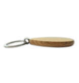 Houten sleutelhanger druppel met logo 36x58mm - per 1 stuk