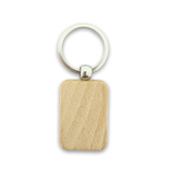 Houten sleutelhanger kleine rechthoek met logo 30x44mm - per 1 stuk
