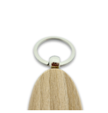 Blanco houten sleutellabel ovaal 30x54mm - per 1 stuk