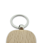 Blanco houten sleutelhanger driehoek 40x40mm - per 1 stuk