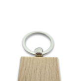 Middel blanco houten sleutelhanger rechthoek 32x51mm - per 1 stuk