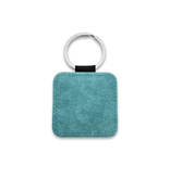Blanco leren sleutelhanger vierkant 50x50mm - per 1 stuk