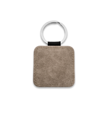 Blanco leren sleutelhanger vierkant 50x50mm - per 1 stuk