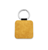 Blanco leren sleutelhanger vierkant 50x50mm - per 1 stuk