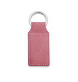 Blanco leren sleutelhanger rechthoek 33x70mm - per 1 stuk