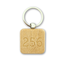 Houten sleutellabel vierkant met nummer gravering 40x40mm - per 1 stuk