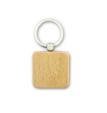 Houten sleutellabel vierkant met nummer gravering 40x40mm - per 1 stuk