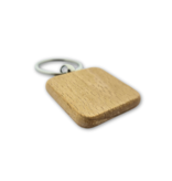 Houten sleutellabel vierkant met nummer gravering 40x40mm - per 1 stuk