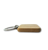 Houten sleutellabel vierkant met nummer gravering 40x40mm - per 1 stuk