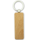 Houten sleutellabel rechthoek met nummer gravering 27x80mm - per 1 stuk