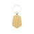 Blanco houten sleutelhanger hexagon