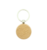 Blanco houten sleutelhanger cirkel 40x40mm - per 1 stuk