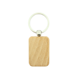 Kleine blanco houten sleutelhanger rechthoek 30x44mm - per 1 stuk