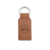 Leren sleutelhanger met logo bruin