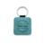 Leren sleutelhanger met logo turquoise