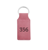 Leren sleutellabel met nummer rechthoek 33x70mm - per 1 stuk