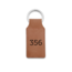 Leren sleutellabel met nummer rechthoek 33x70mm - per 1 stuk