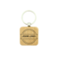 Houten sleutelhanger vierkant met logo 40x40mm - per 1 stuk