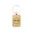 Houten sleutelhanger kleine rechthoek met logo 30x44mm - per 1 stuk