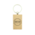 Houten sleutelhanger middel rechthoek met logo