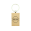 Houten sleutelhanger middel rechthoek met logo 32x51mm - per 1 stuk