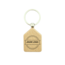 Houten sleutelhanger huis met logo 35x45mm - per 1 stuk