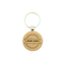 Houten sleutelhanger cirkel met logo 40x40mm - per 1 stuk