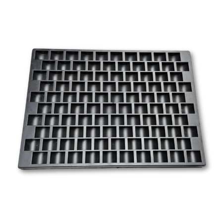 Stevige kunststof telbak voor 1000 consumptiemunten 40 x 29 x 4,2 cm - per stuk