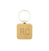 Gepersonaliseerde houten sleutelhanger met een enkele letter of initialen - per 1 stuk