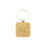 Gepersonaliseerde houten sleutelhanger met een enkele letter of initialen - per 1 stuk