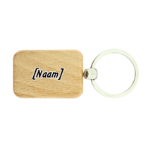 Houten sleutelhanger Met eigen naam