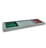 Available In Use bordje in een kunststof schuifprofiel ca. 178x50mm