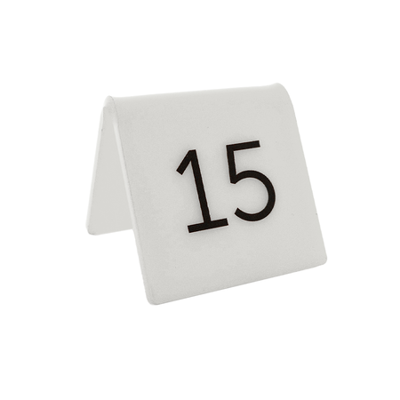 CombiCraft Tafelnummer van plexiglas in de kleur wit - per 1 stuk