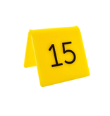 CombiCraft Tafelnummer van plexiglas in de kleur geel - per 1 stuk