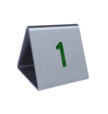 CombiCraft Tafelnummers van aluminium in vorm van een driehoek, 50x55 mm, met gravering aan beide zijden - per 1 stuk
