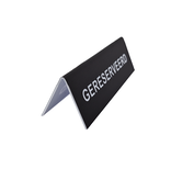 Gereserveerd bordje zwart met witte letters van polystyreen 130x40mm - per 1 stuk