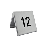 Tafelnummer Elegant van aluminium 60x55mm zilverkleurig met gravering - per 1 stuk