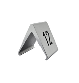 CombiCraft Tafelnummer Elegant van aluminium in zilver, 60x60mm, met gravering aan beide zijden - per 1 stuk