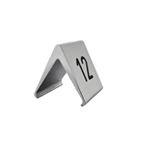 Tafelnummer Elegant van aluminium 60x55mm zilverkleurig met gravering - per 1 stuk