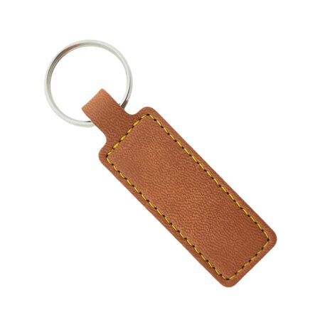 Blanco leren of kunstleren sleutellabel 23x95mm - per 1 stuk