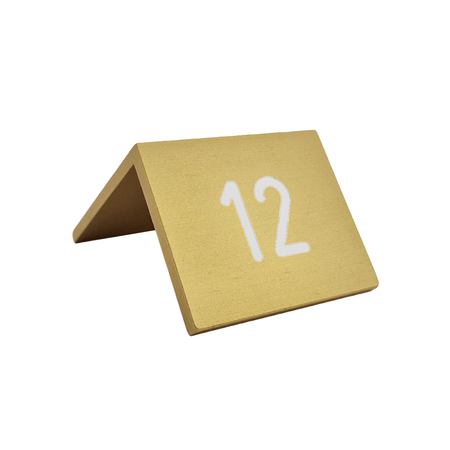 CombiCraft Tafelnummer van elox-aluminium in het goud vierkant - per 1 stuk