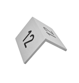CombiCraft Tafelnummer van elox-aluminium in het zilver vierkant - per 1 stuk